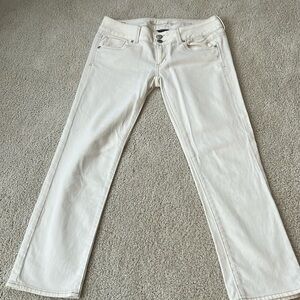 Cream/white ankle jeans